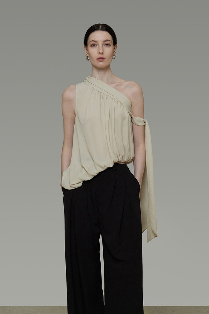 Asymmetric Drape & Flow Top