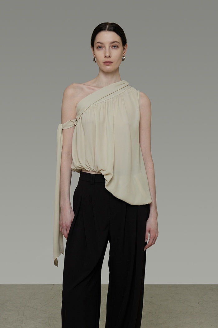 Asymmetric Drape & Flow Top