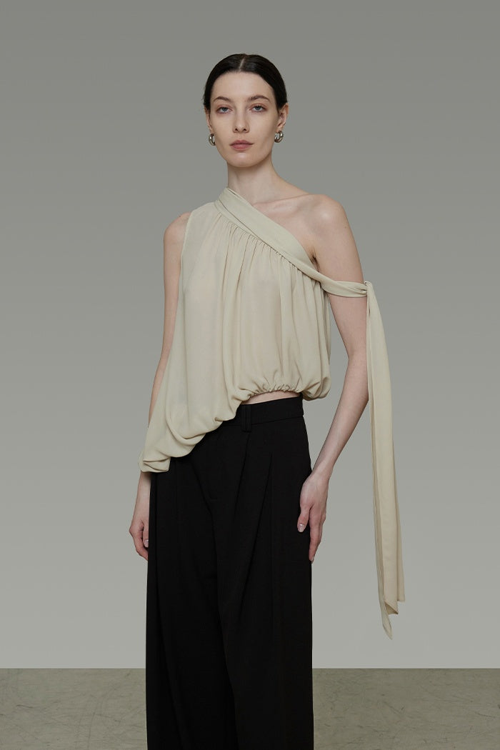 Asymmetric Drape & Flow Top