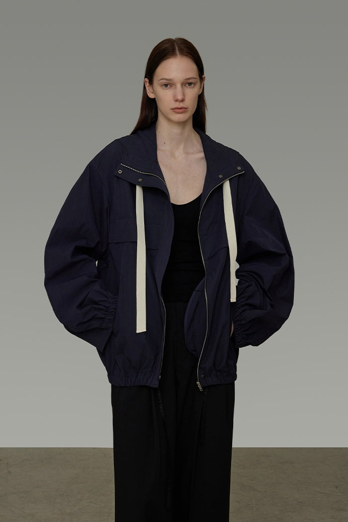 Quiet Movement Navy Drawstring Jacket