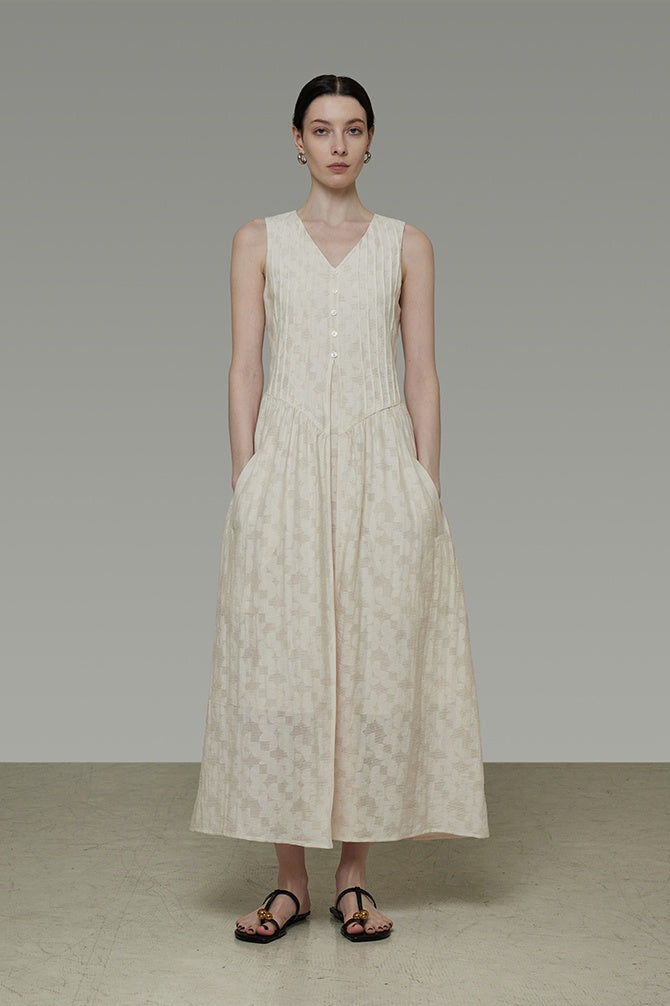 Sculpted V-Neck Minimalist Slip Dress