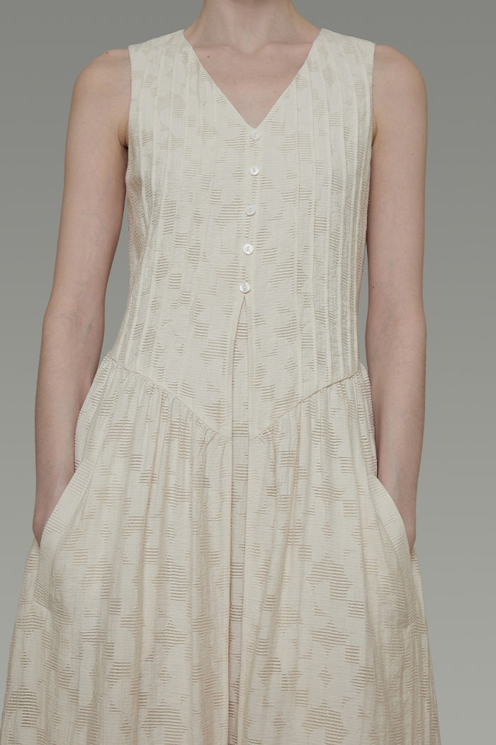 Sculpted V-Neck Minimalist Slip Dress