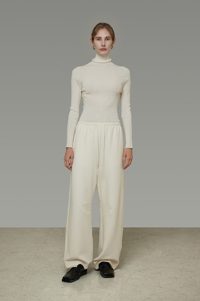 Elevated Drape Wide-Leg Trousers
