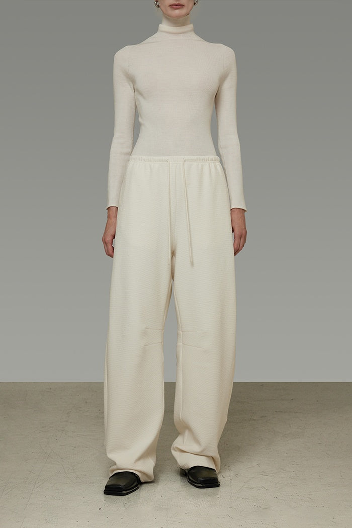 Elevated Drape Wide-Leg Trousers