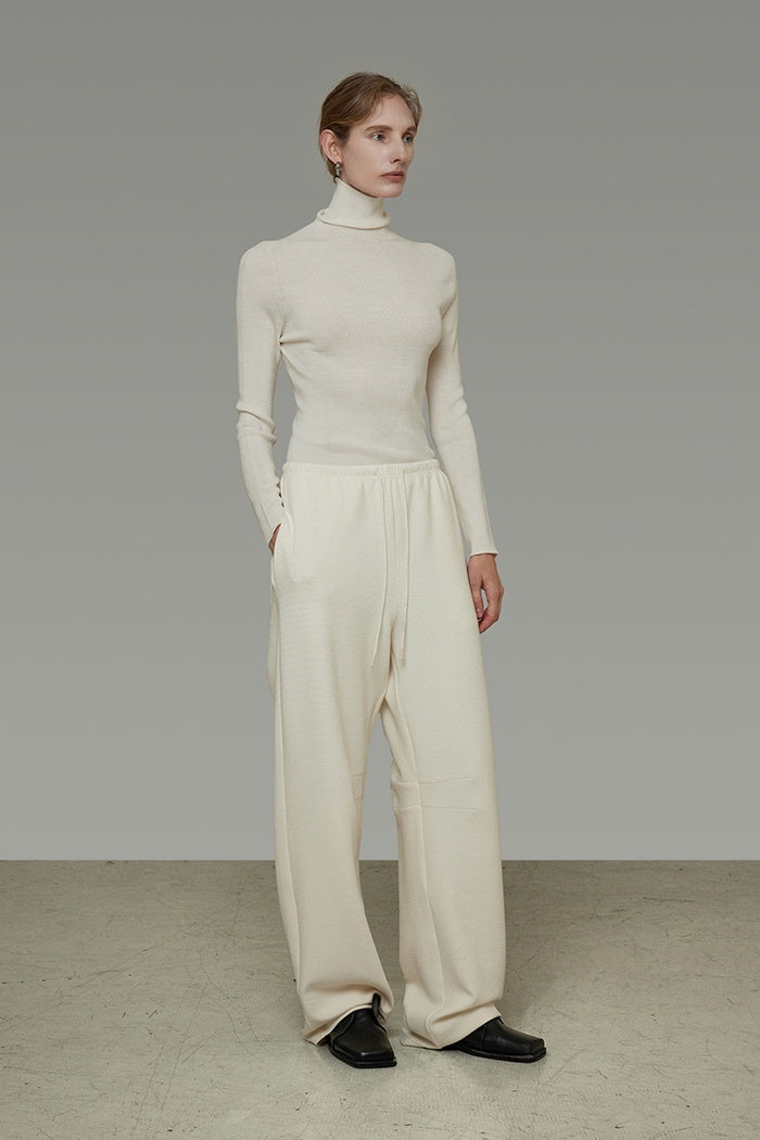 Elevated Drape Wide-Leg Trousers