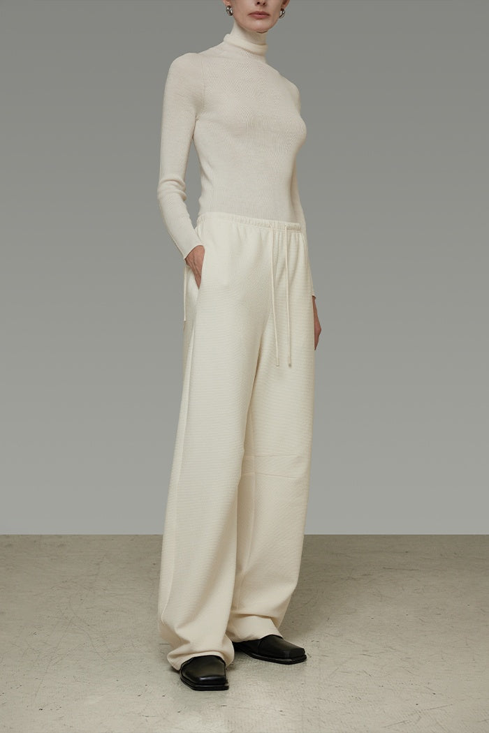 Elevated Drape Wide-Leg Trousers