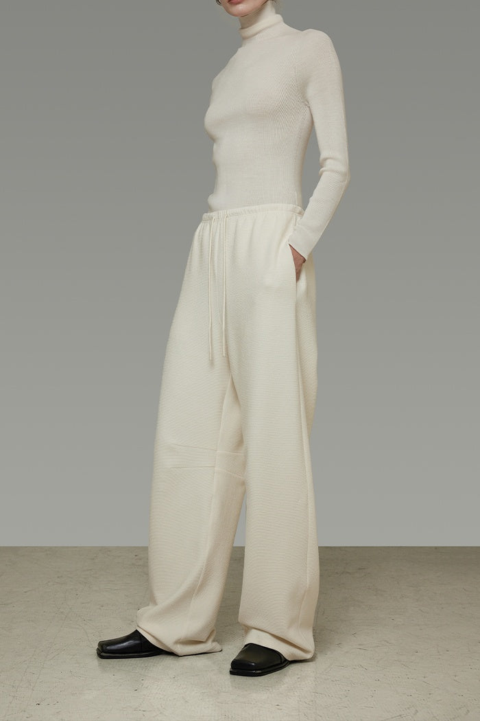 Elevated Drape Wide-Leg Trousers