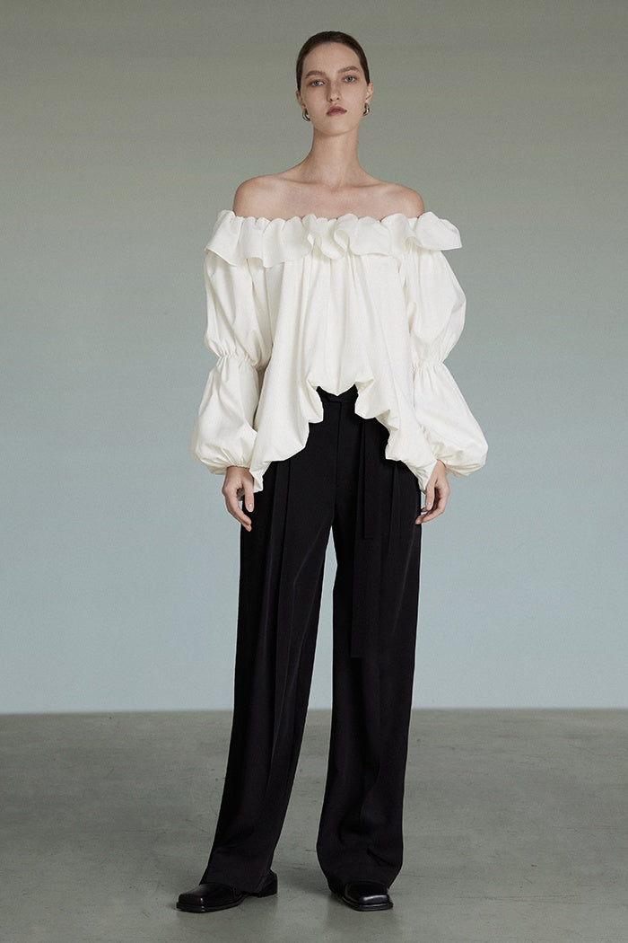 Chic French Shoulder Blouse