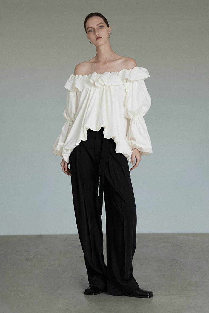 Chic French Shoulder Blouse