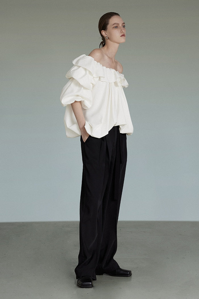 Chic French Shoulder Blouse