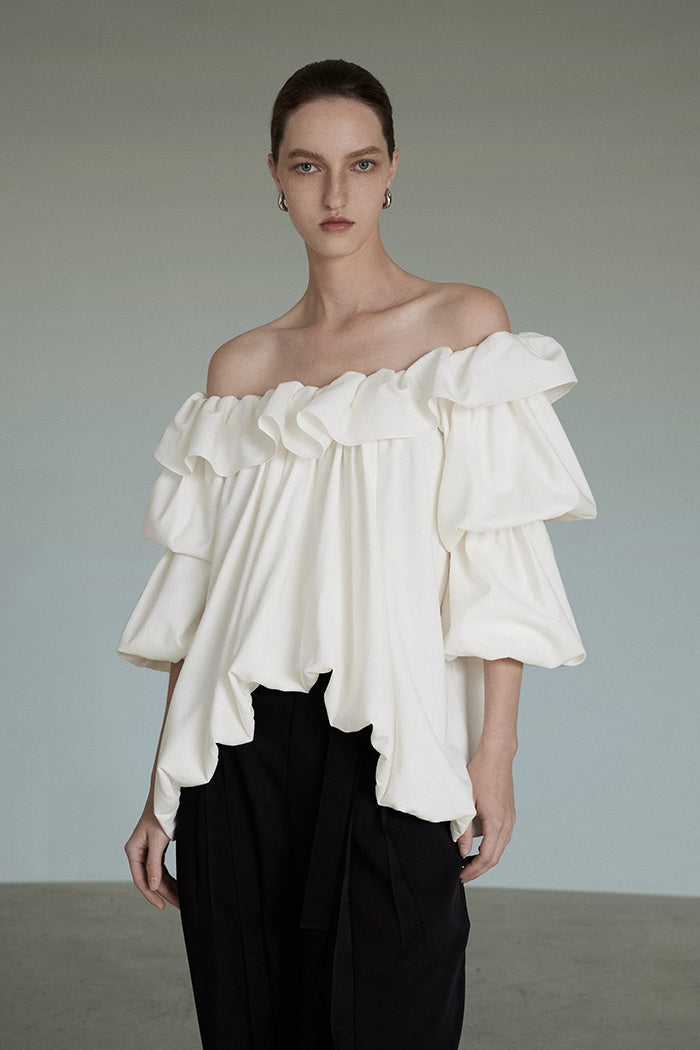 Chic French Shoulder Blouse