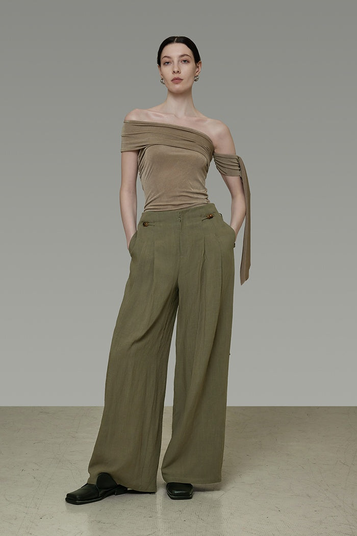 Sculpted Drape Trousers