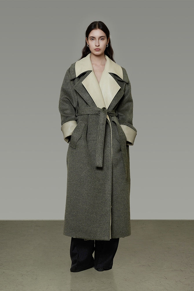 Structured Wool Power Coat