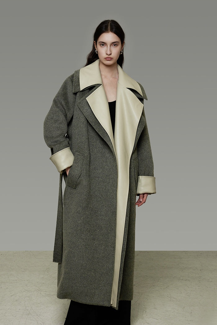 Structured Wool Power Coat