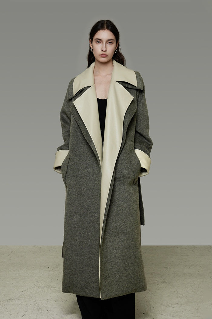 Structured Wool Power Coat