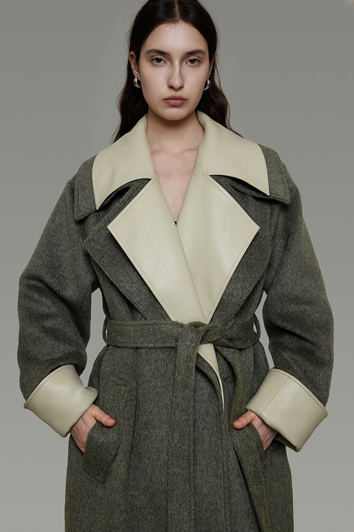 Structured Wool Power Coat