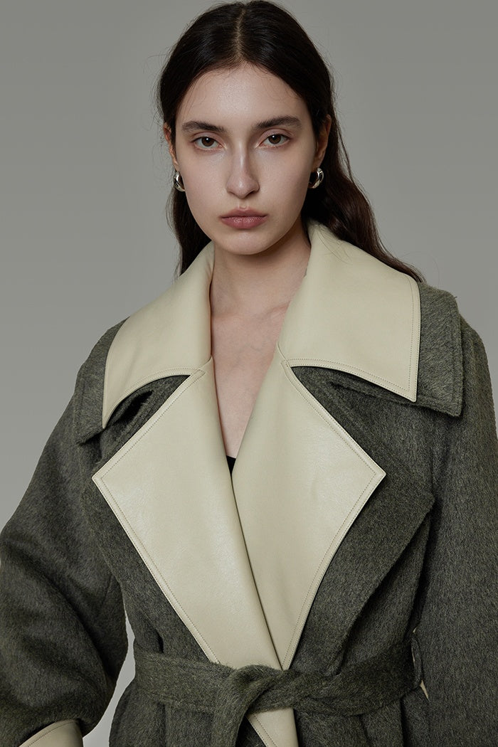 Structured Wool Power Coat