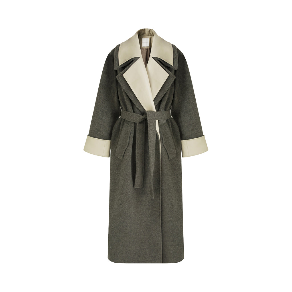 Structured Wool Power Coat
