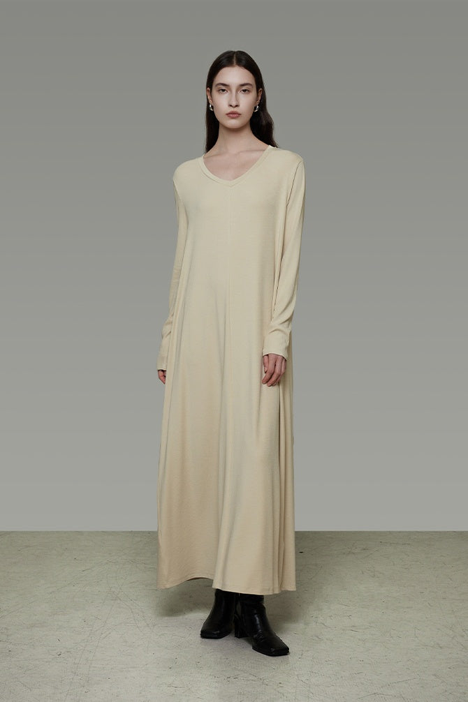 Quiet Elegance Drape Maxi Dress