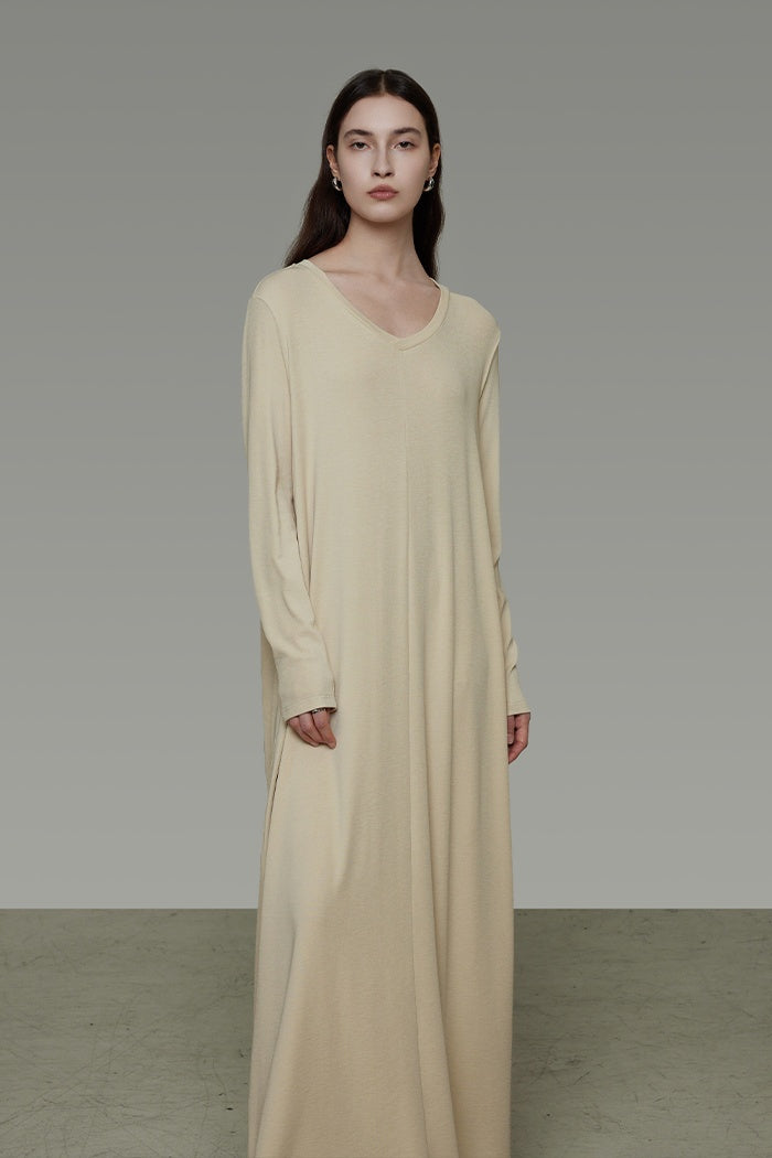 Quiet Elegance Drape Maxi Dress