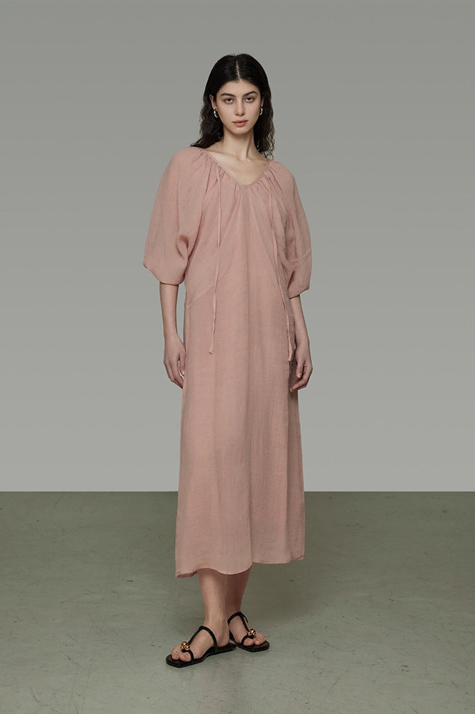 Effortless Linen Summer Midi Dress