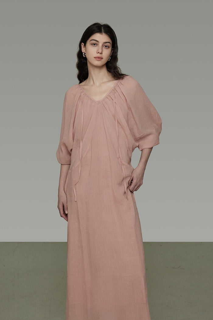 Effortless Linen Summer Midi Dress