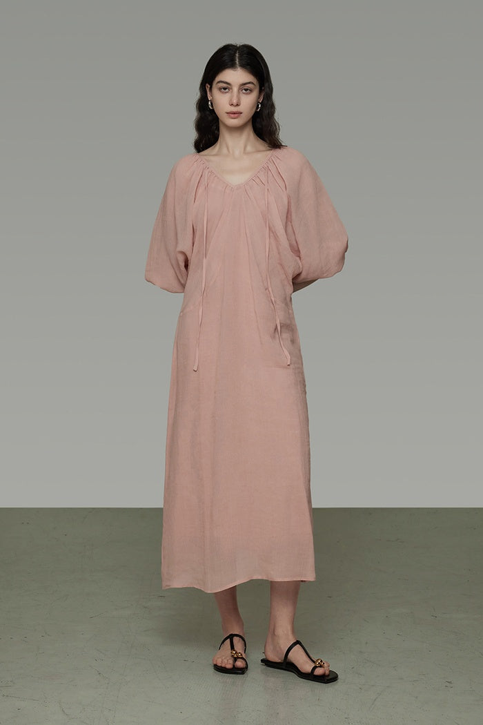 Effortless Linen Summer Midi Dress