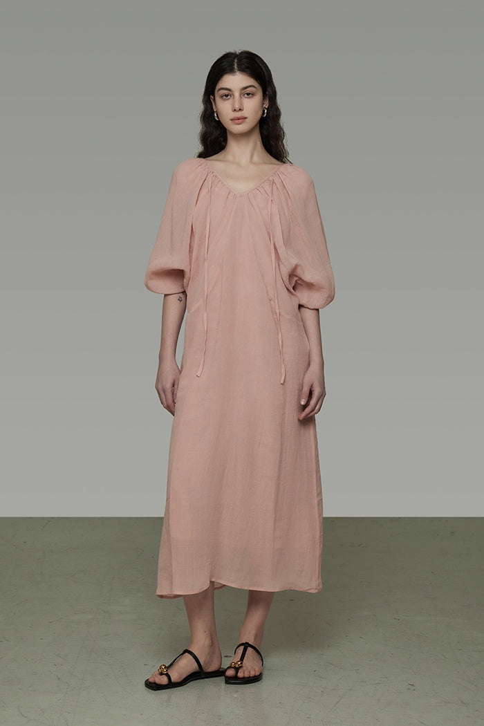 Effortless Linen Summer Midi Dress