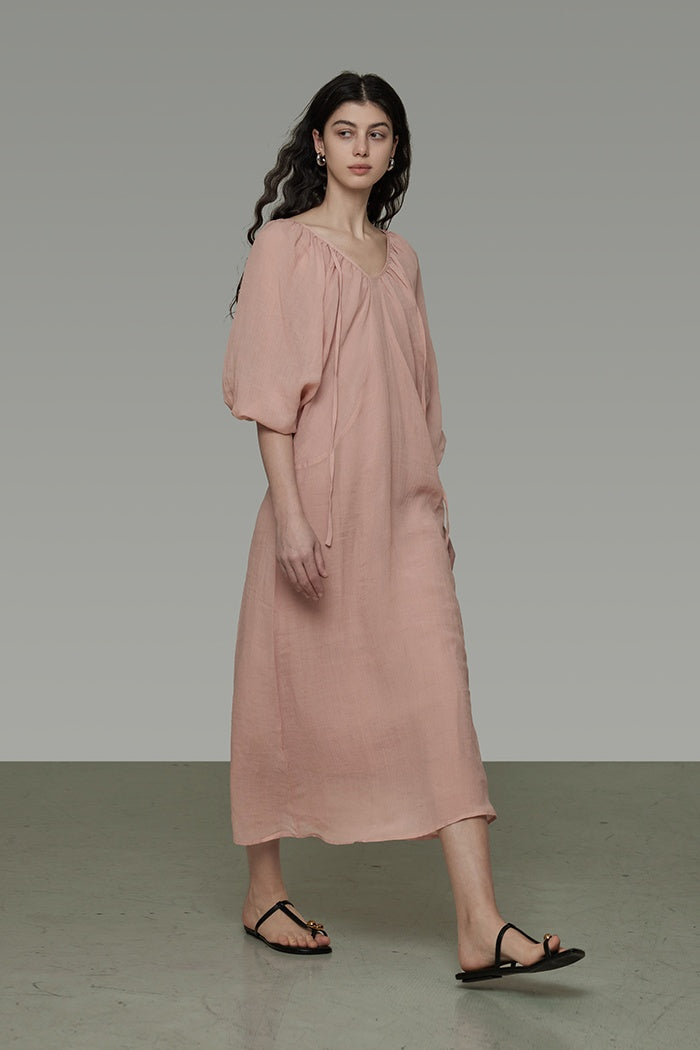 Effortless Linen Summer Midi Dress