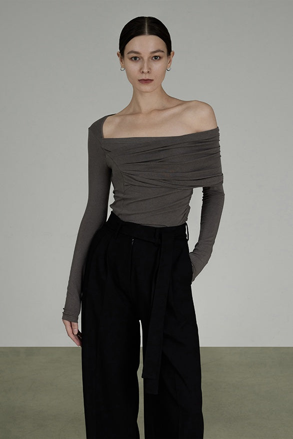 Chic Parisian Off-Shoulder Knit Top