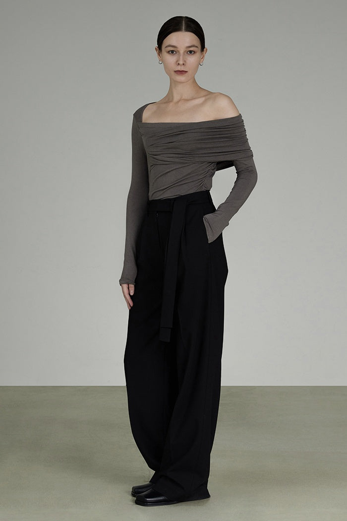 Chic Parisian Off-Shoulder Knit Top