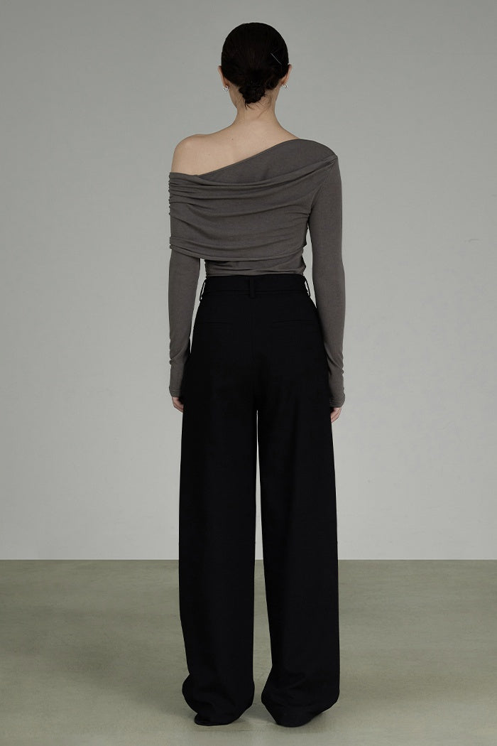 Chic Parisian Off-Shoulder Knit Top