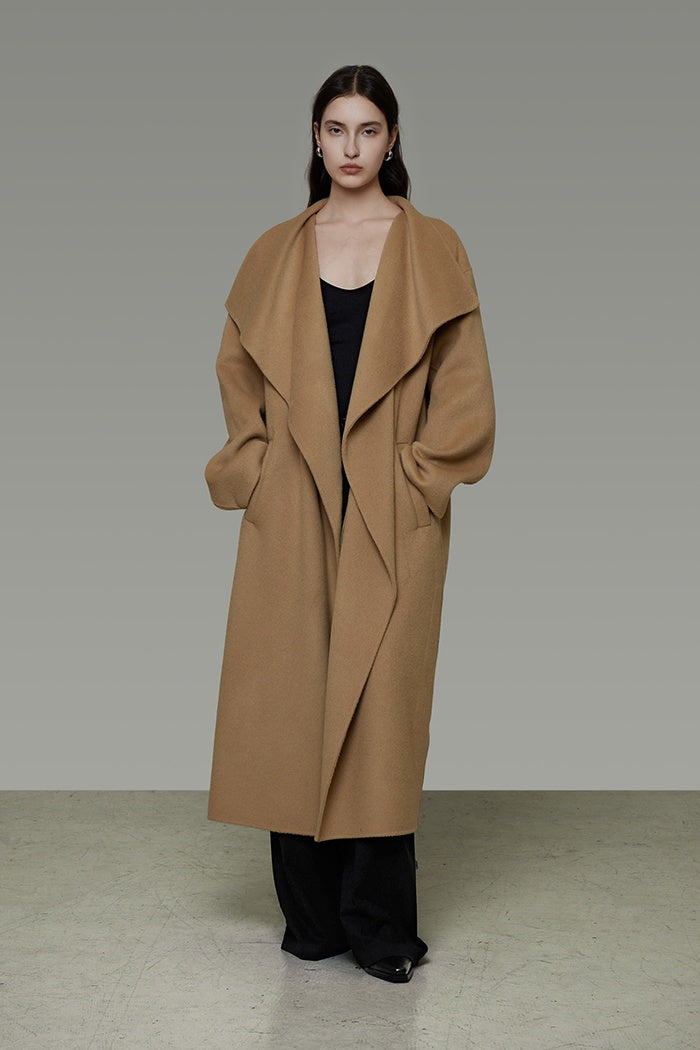 Commanding Wool Blend Longline Coat