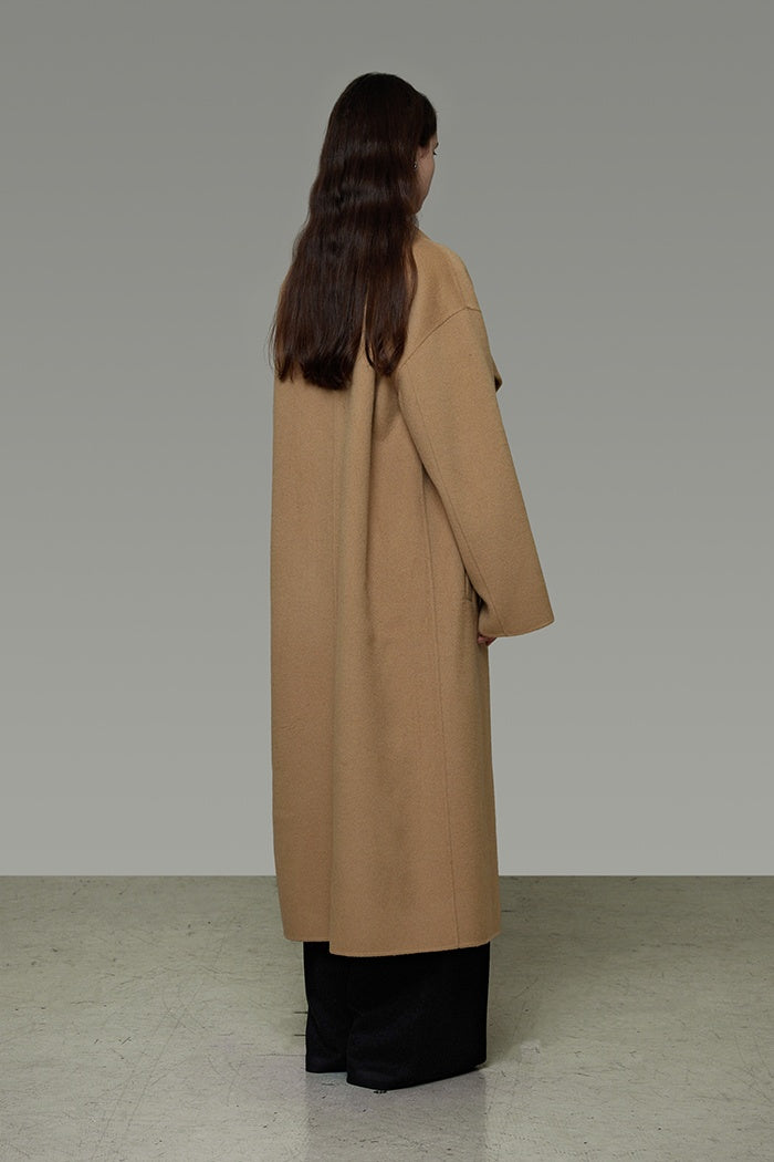 Commanding Wool Blend Longline Coat