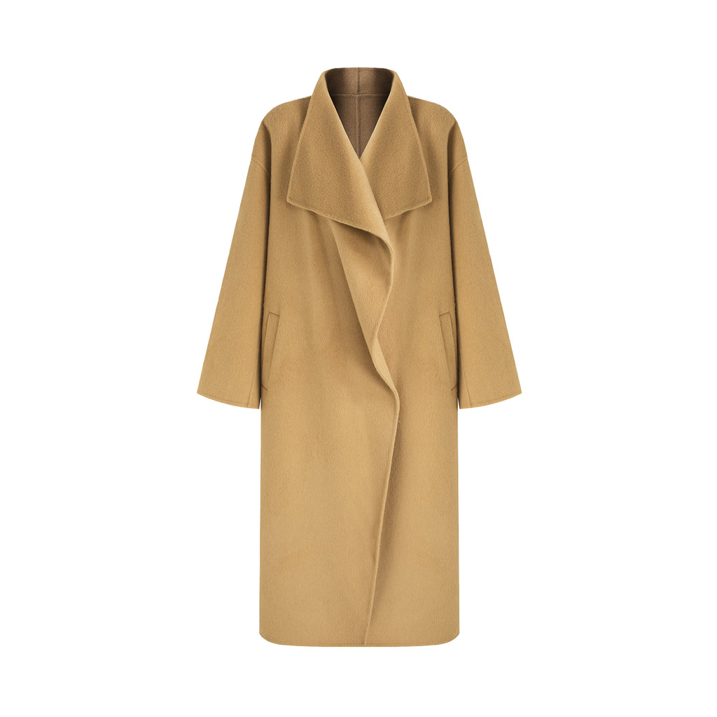 Commanding Wool Blend Longline Coat