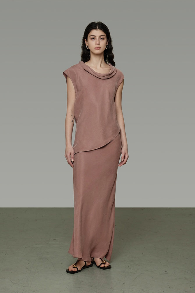 Effortless Drape Maxi Skirt