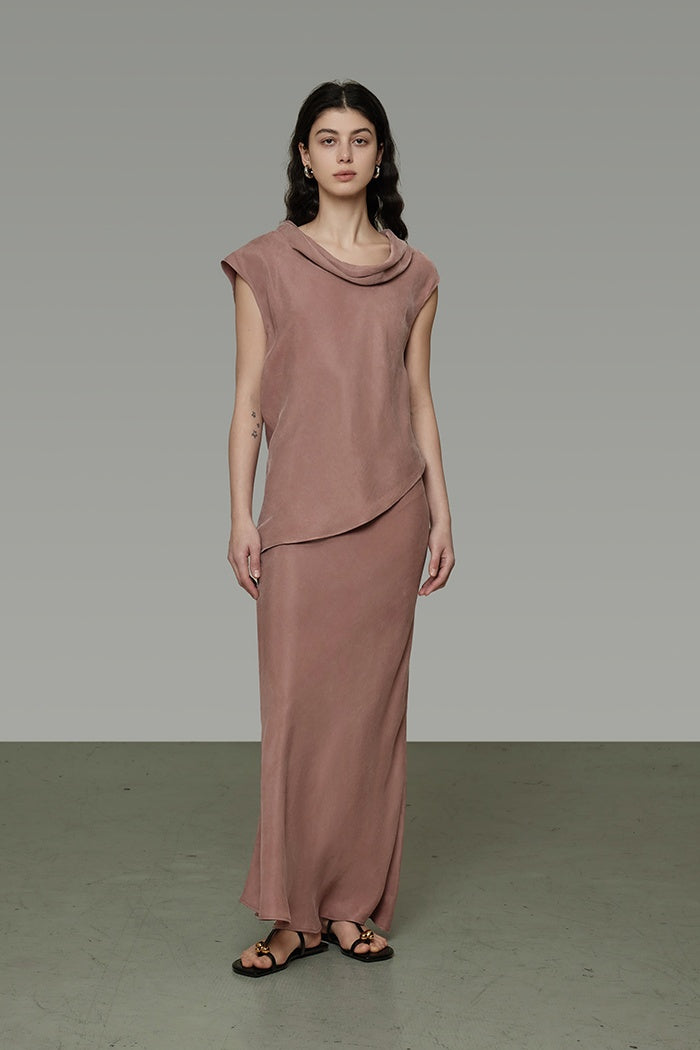 Effortless Drape Maxi Skirt