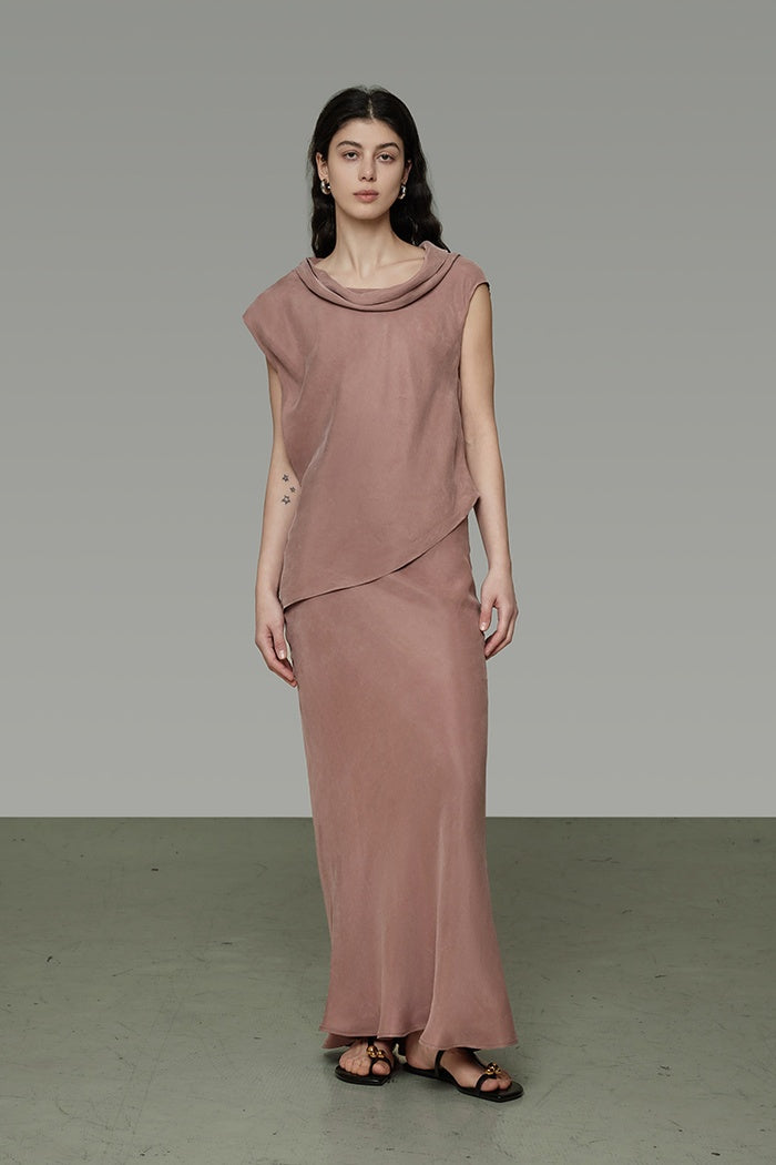 Effortless Drape Maxi Skirt