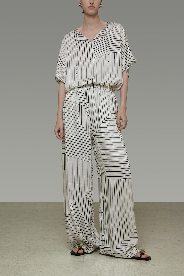 Chic Pinstripe Sculpting Trousers