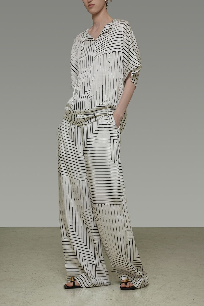 Chic Pinstripe Sculpting Trousers