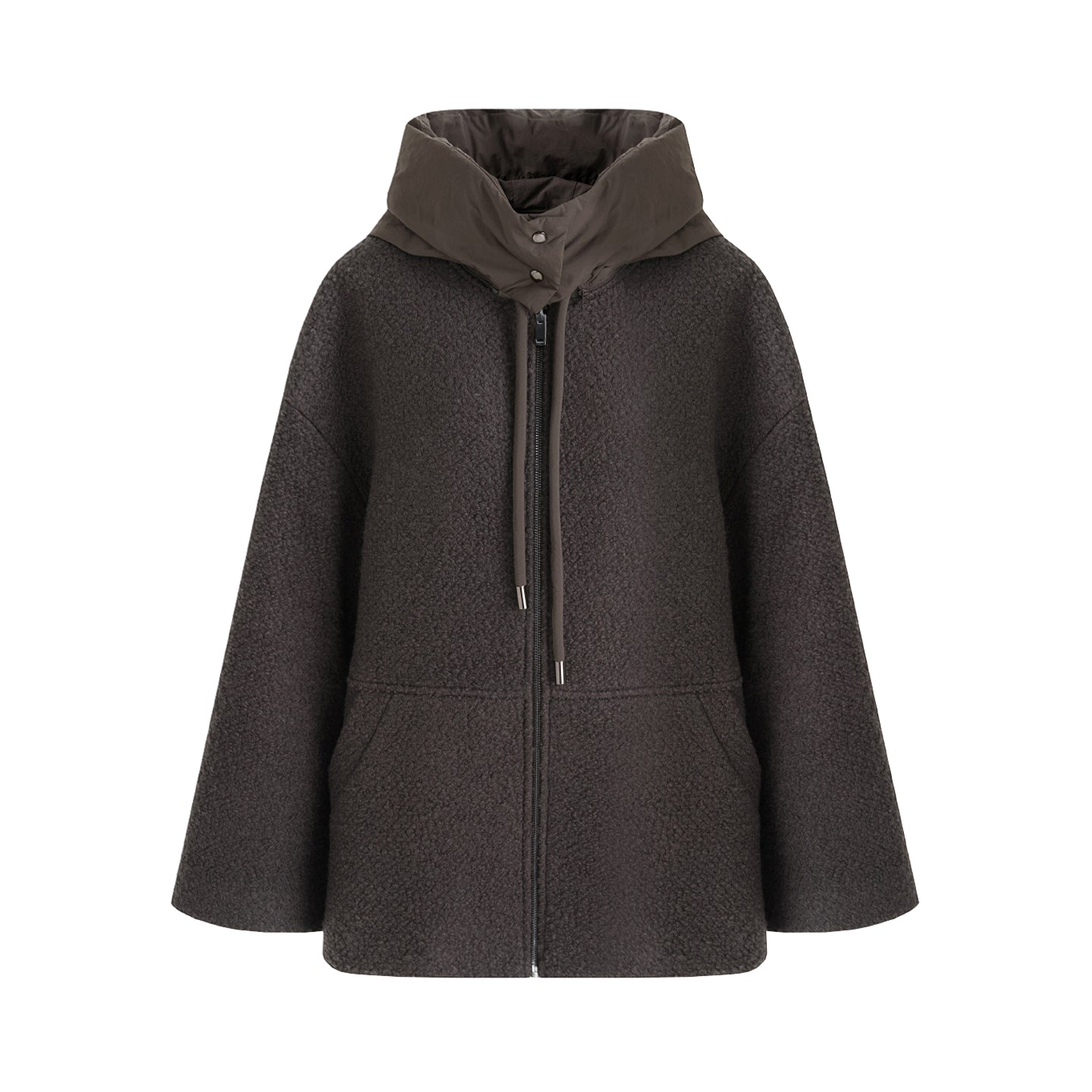 Quiet Luxury Wool Hooded Coat