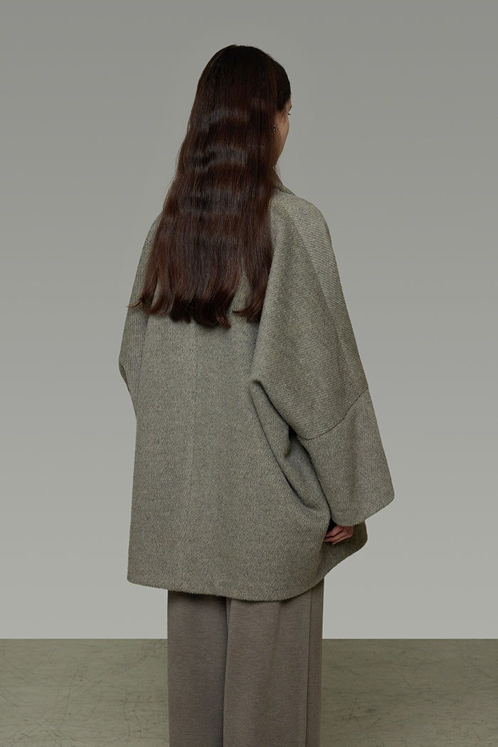 Fluid Elegance Wool Blend Coat