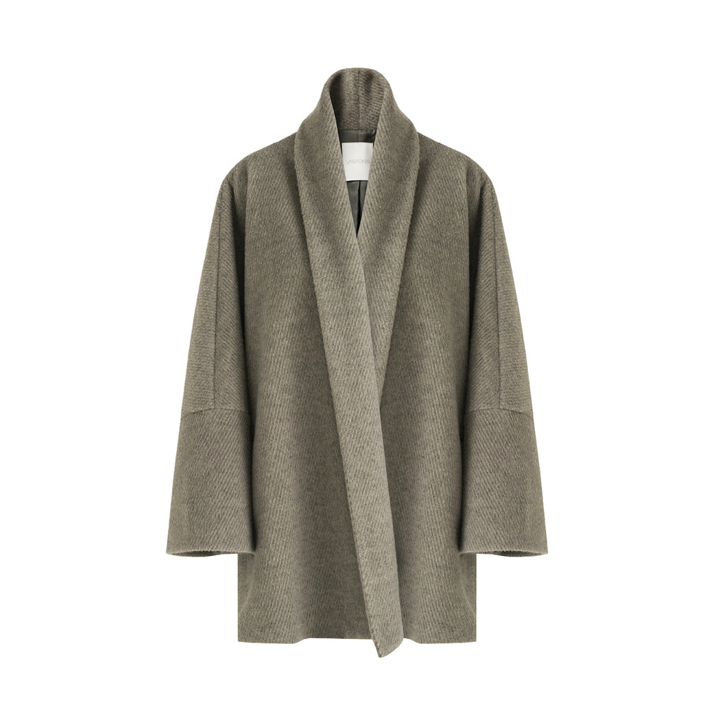 Fluid Elegance Wool Blend Coat
