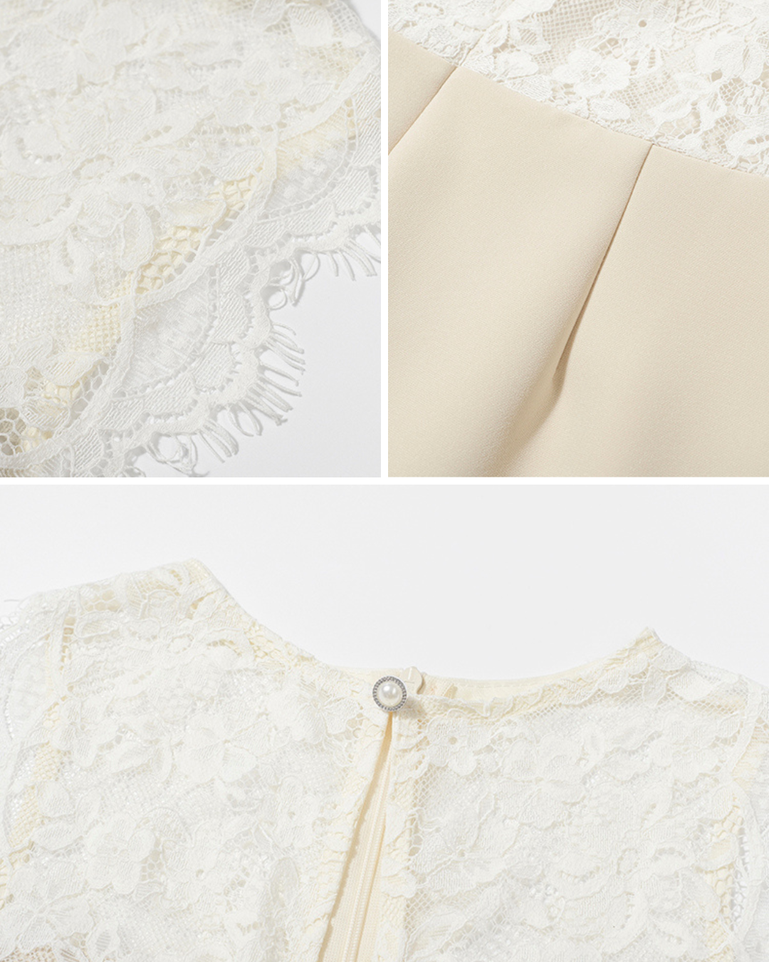 Lace Whisper Sleeveless Lace Panel Dress