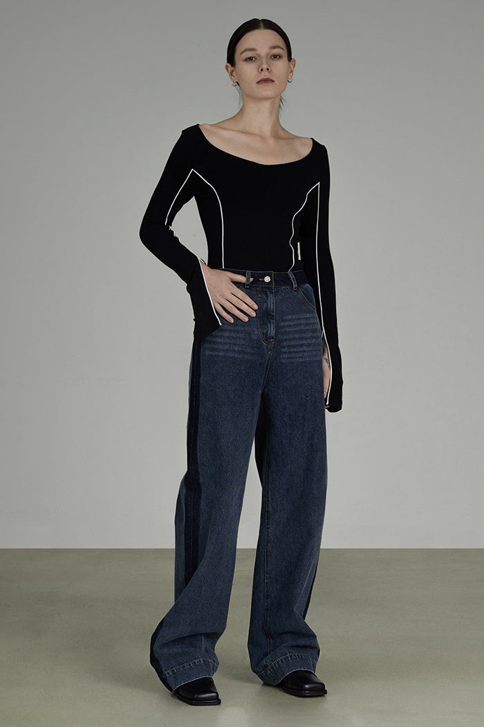 Timeless Wide-Leg Denim Structure