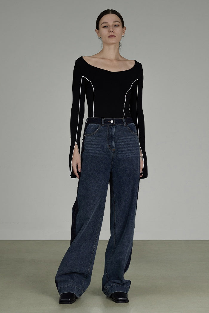 Timeless Wide-Leg Denim Structure