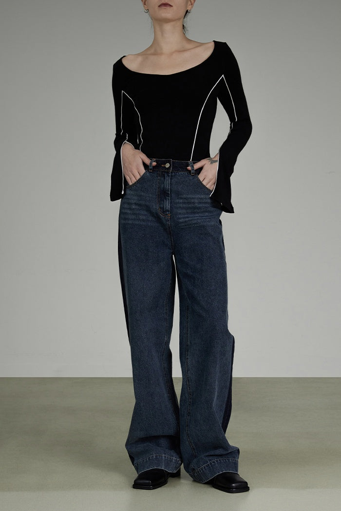 Timeless Wide-Leg Denim Structure