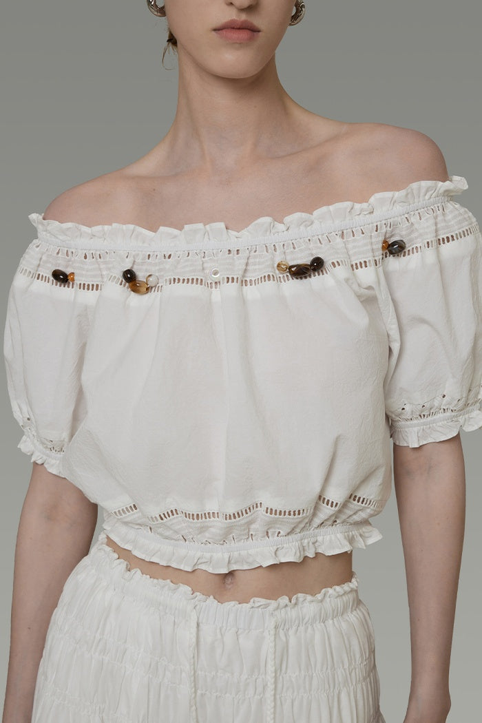 Whispered Lace Top & Skirt Set