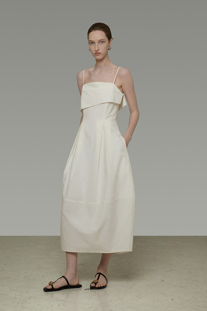 Chic Asymmetric Drape Sundress