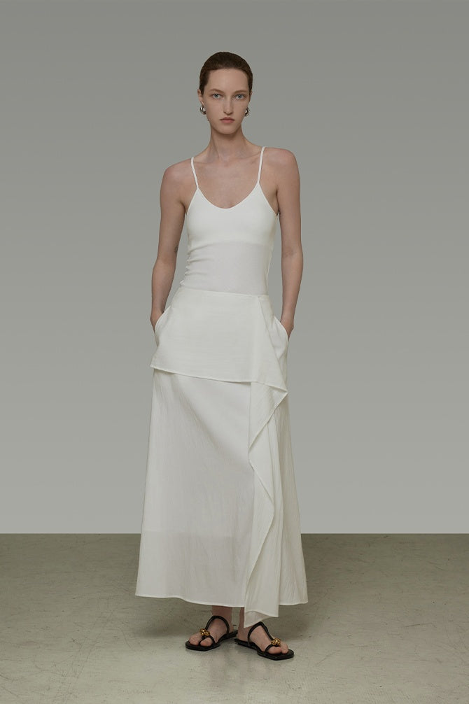 Sculpted Drape A-Line Skirt